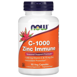 NOW, C-1000 Zinc Immune 90 капс