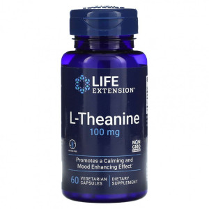 Life Extension, L-Theanine 100 мг, 60 капс (60 порций)