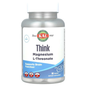 KAL, Think Magnesium L-Threonate, 60 табл (30 порций)