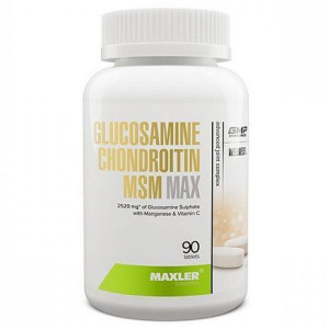 MAXLER, Glucosamine-Chondroitin-MSM MAX, 90 табл (90 порций)