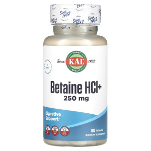 KAL, Betaine HCL+, 100 табл (100 порций)