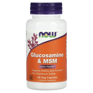 NOW, Glucosamine MSM, 60 капс (30 порций)