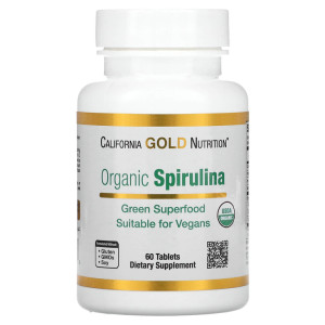 California Gold Nutrition, Spirulina Organic, 60 ΡΠ°Π±Π» (20 ΠΏΠΎΡΡΠΈΠΉ)