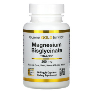 California Gold Nutrition, Magnesium Bisglycinate, 60 капс (30 порций)
