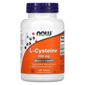 NOW, L-Cysteine, 100 табл (100 порций)