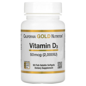 California Gold Nutrition, Vitamin D3 2000 ΠΠ