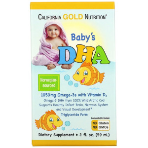 California Gold Nutrition, Omega-3 DHA Baby's, 59 мл (12 порций)
