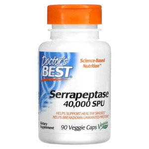 Doctor's Best, Serrapeptase 120 000, 90 ΠΊΠ°ΠΏΡ (90 ΠΏΠΎΡΡΠΈΠΉ)