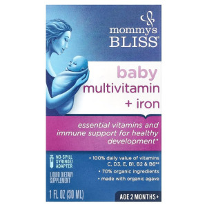 Mommy's Bliss, Baby Multivitamin + Iron Drops, 30 мл (30 порций)