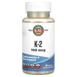 KAL, Vitamin K 100 мг, 60 капс (60 порций)