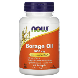 NOW, Borage Oil, Concentration GLA, 60 капс (60 порций)