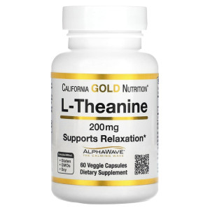 California Gold Nutrition, L-Theanine 200 ΠΌΠ³, 60 ΠΊΠ°ΠΏΡ (60 ΠΏΠΎΡΡΠΈΠΉ)
