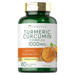 CARLYLE, Turmeric Curcumin 500 мг, 180 капс (90 порций)