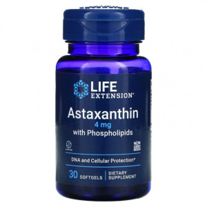 Life Extension, Astaxanthin with Phospholipids 4 мг, 30 капс (30 порций)